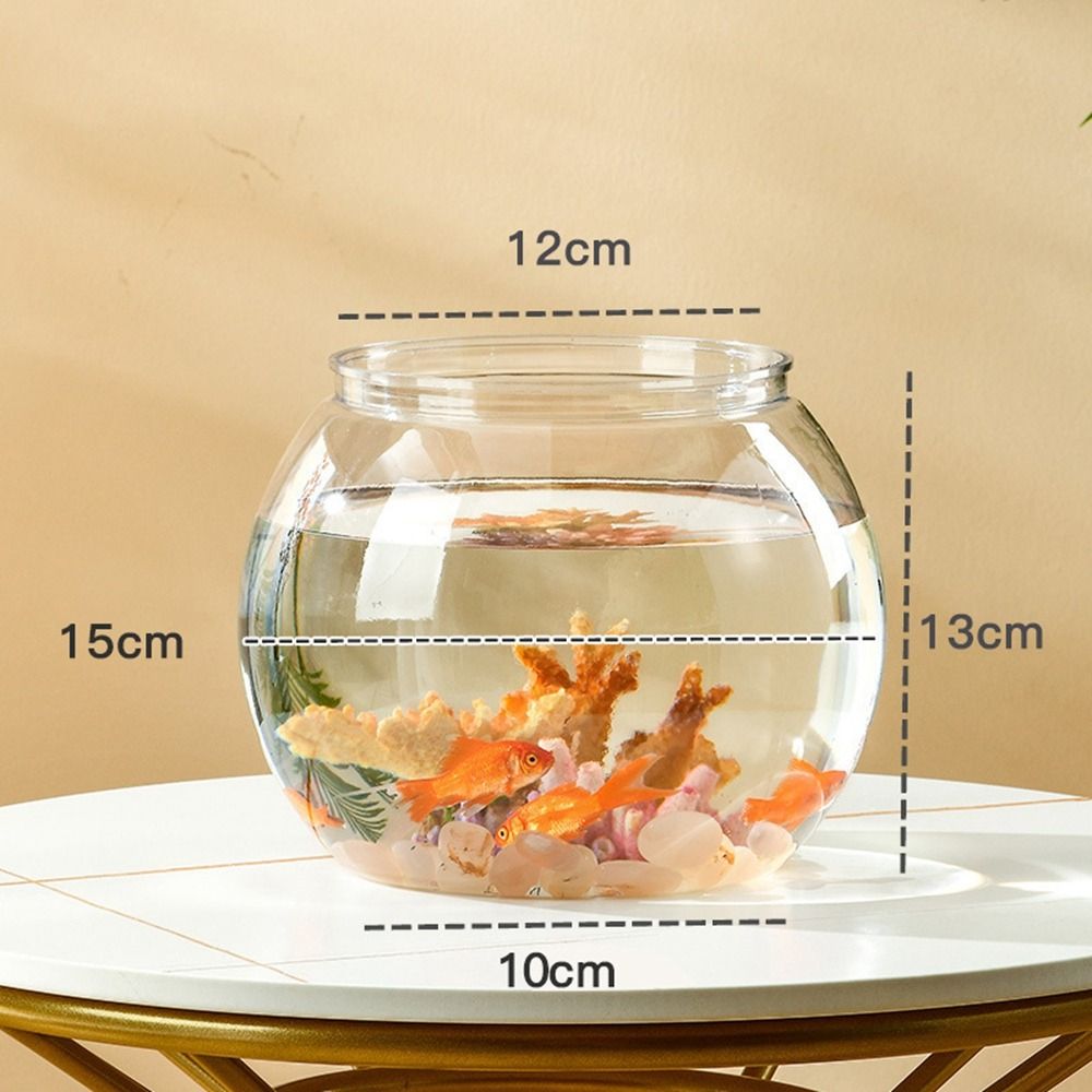 Aquarium Fish Jar - Huisdecoratie Transparante Ronde Visbak van Plastic