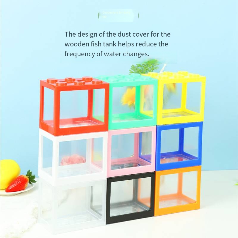 Aquarium Fish Jar - Nieuw blokvormig mini-aquarium voor op het