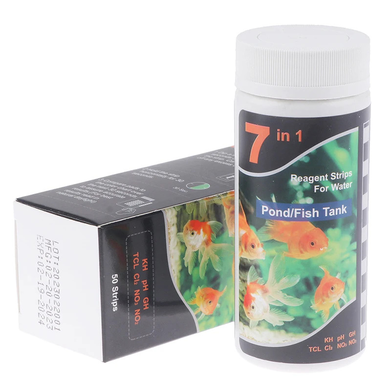 Aquarium Fish In Pond - 7-in-1 PH-teststrip, testkit voor aquariumzwembaden, aquarium,