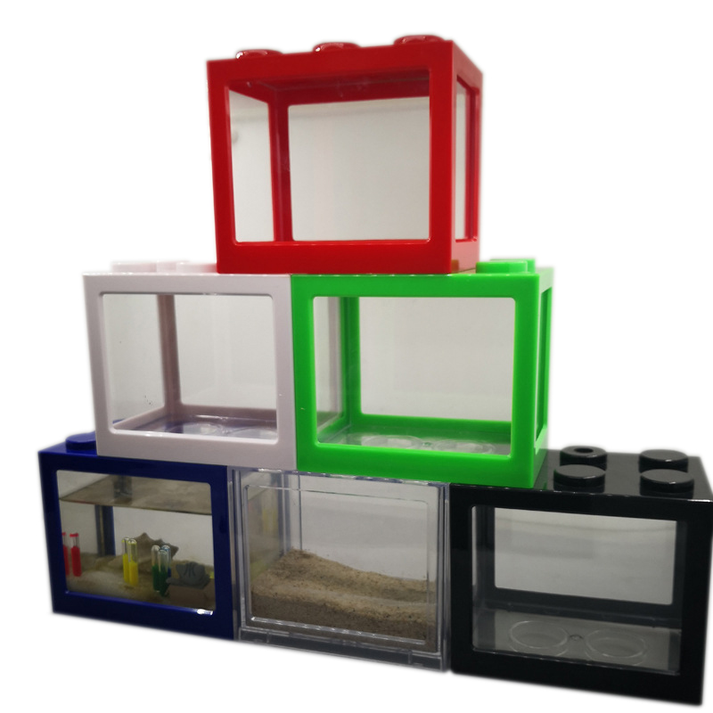 Aquarium Fish Jar - 7-kleurige mini-aquarium betta-viskom, creatief combineerbaar, ecologisch
