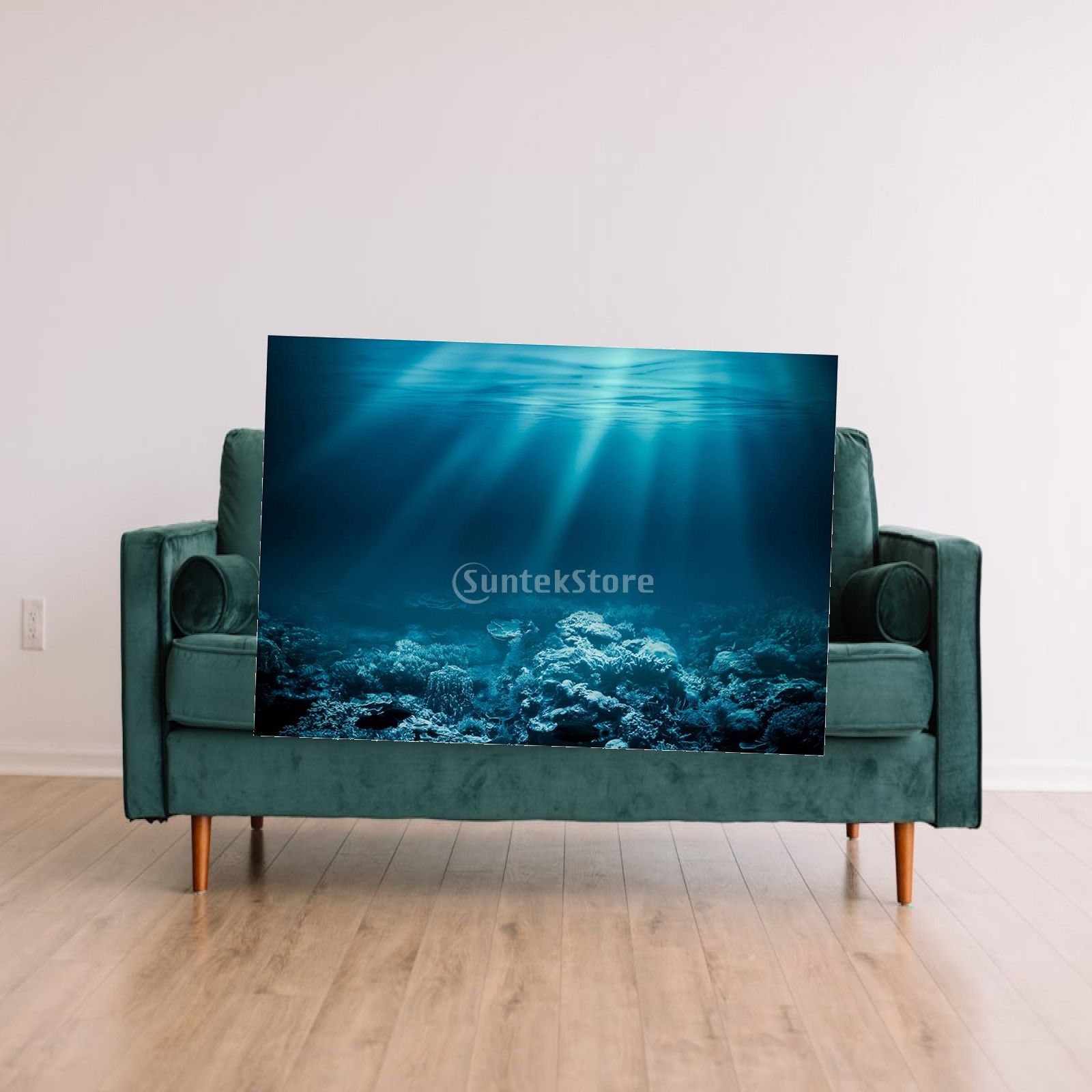 Fish In Aquarium Picture - Visaquarium Plaksticker PVC 3D HD Achtergrondsticker