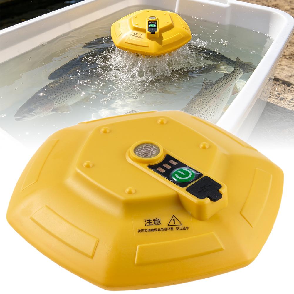 Aquarium Fish To Buy - Draagbare drijvende visbak zuurstofpomp, 3000mAh oplaadbare