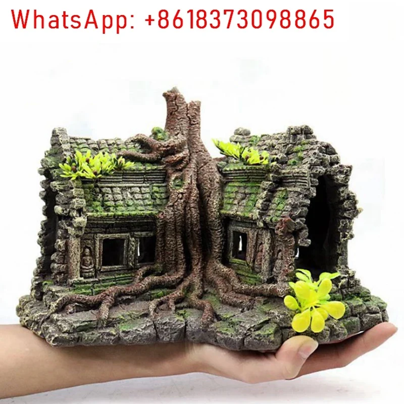 Aquarium Fish And Supplies - Harsen Boomhut Houten Aquarium Verfraaiing Visbak