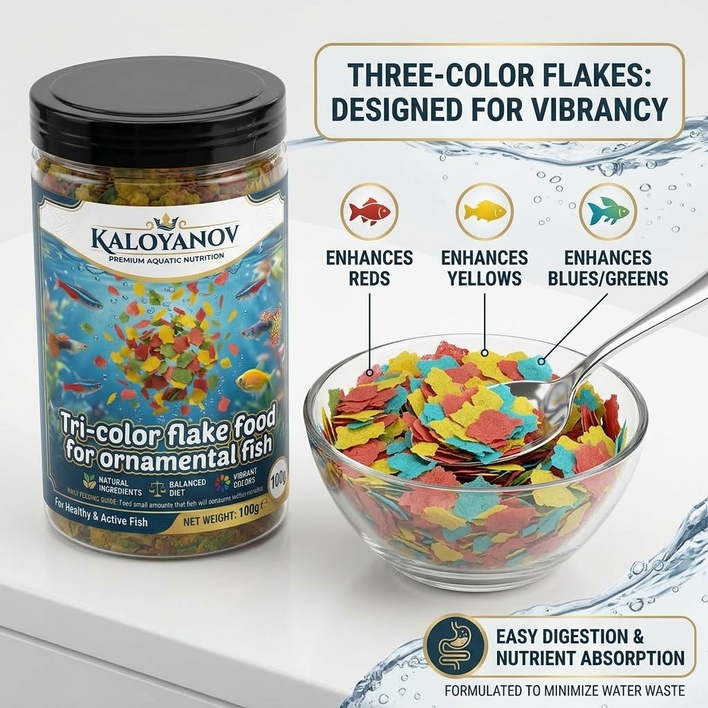 Premium 3-kleurige vlokken vis - Tetra Food Tropical Flakes recensie en prijs