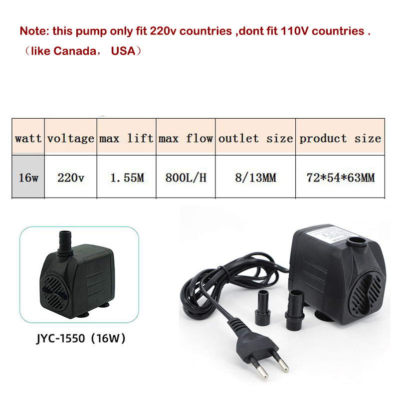 AC 220V 16W 25W Dompelpomp Lig - Aquarium Fish And Supplies recensie en prijs